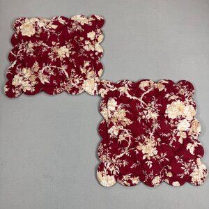 2 Mas d’Ousvan Boutis Throw Pillow Covers Floral 16x16 French Country